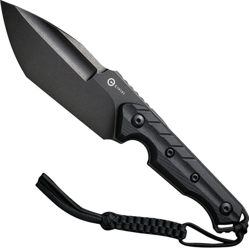 Explorer Maxwell Fixed Knife w Sheath - Black G10 Handle 