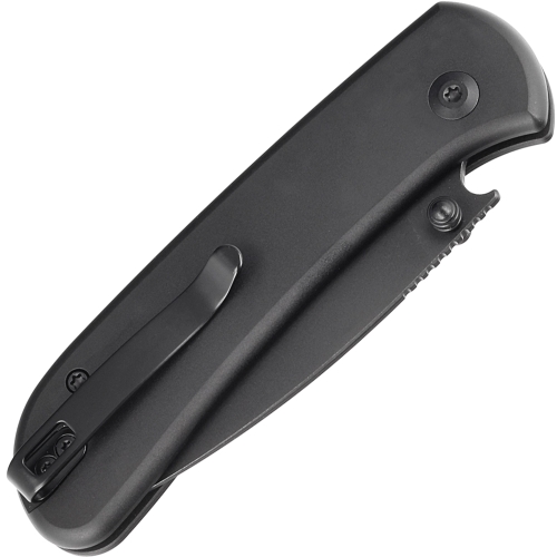 Explorer Qubit Folding Knife - Black Aluminum Handle, lightweight precision 