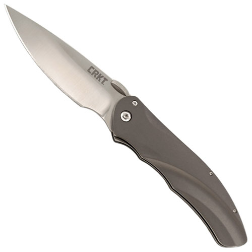 CRKT Argus Satin Plain Blade Folding Knife
