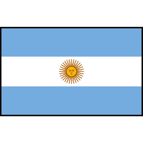 Flag Printed Patch - Argentina