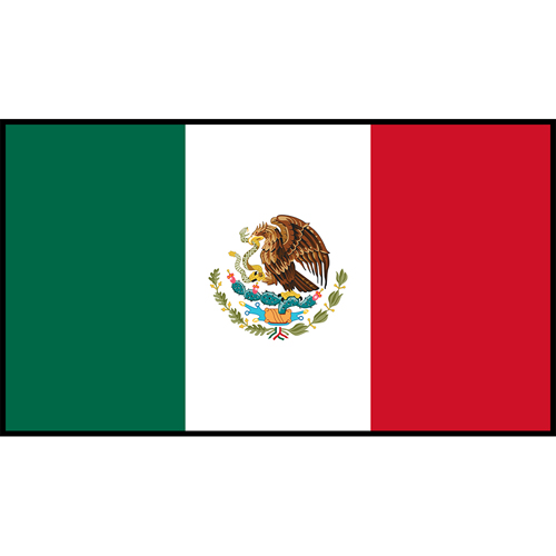 Flag Printed Patch - Mexico