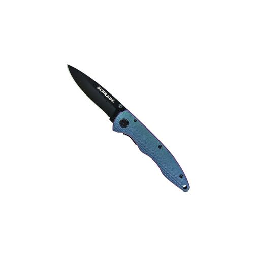 Schrade Large Color Shifting Aluminum Folder 8Cr13MoV Steel