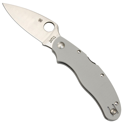 Spyderco Caly3 Gray G-10 Super Blue Folding Knife