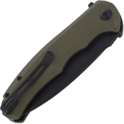 Explorer Praxis Folding Knife - OD Green G10 Handle - Black S/S Liner 