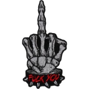 Skeleton Fuck You Middle Finger Patch 