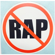 No Rap Sign Sticker