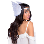 Filigree Medallion Headband Feather