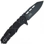 Milspec Tactical Black Steel Blade Folding Knife