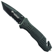 Smith & Wesson 1St Response Black Folding Knife - Half Serrated Edge
