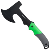 Schrade 3 Piece Black & Green Outdoor Fixed Blade/Folder/Axe Set