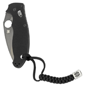Spyderco BEAD1LY Lanyard w/ Square Pewter Bead