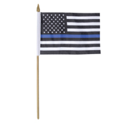 Thin Blue Line Stick Flag