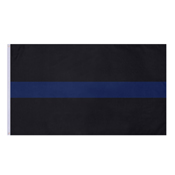 Ultra Force Black Flag With Centered Blue Line